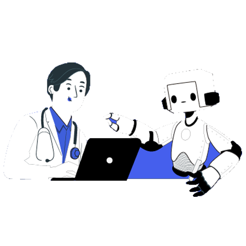 AI Bot assisting doctor